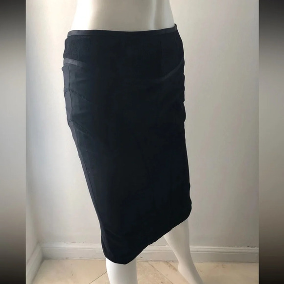Marciano Women's pencil Skirt Stretch Black Knee Length Cotton Wide Waist Size 2 - Picture 1 of 17
